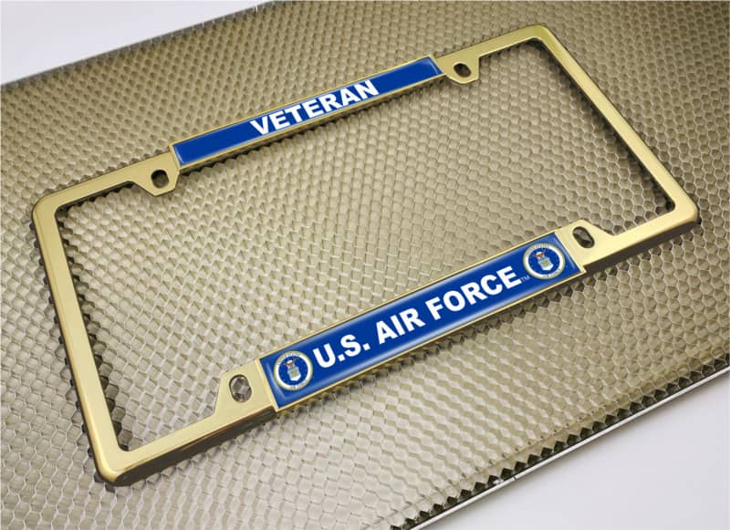 U.S. Air Force Veteran - Car Metal License Plate Frame